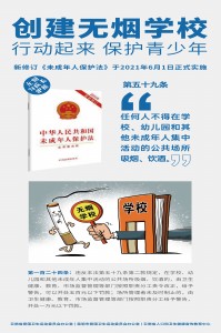創建無煙學校  行動起來保護青少年